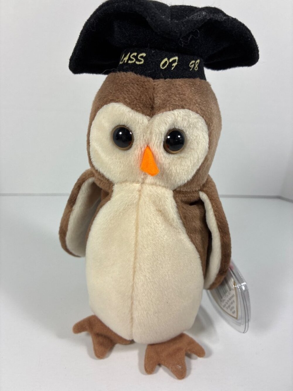 TY Beanie Baby Class of 1998 Graduation Owl Vintage Plush Original Tag
